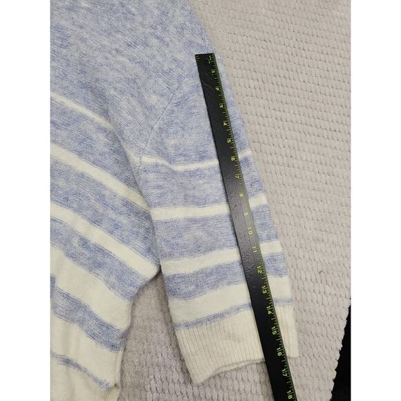 Loft Outlet Lounge Sweater Womens Large Blue & White Oversized Casual Comfort - Picture 5 of 8